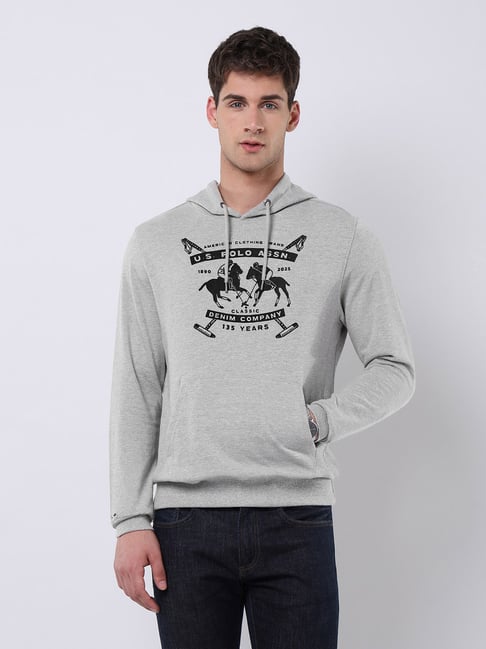 u.s. polo assn. US Polo Assn Denim Co Graphic Brand Printed Regular Fit Hoodie-picture-35