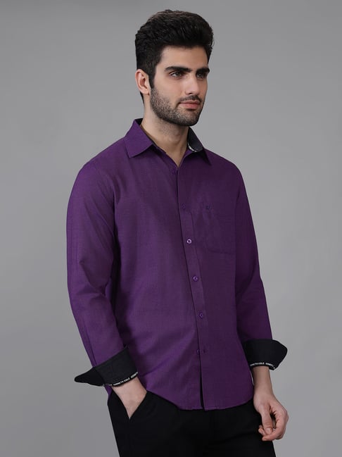 Kenneth Cole Violet Slim Fit Shirt-image-15