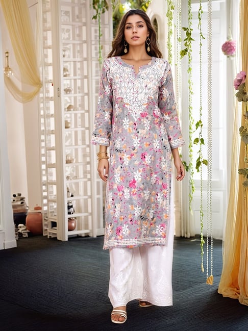 GoSriKi Women's Viscose Rayon Straight Printed Only Kurti-picture-14