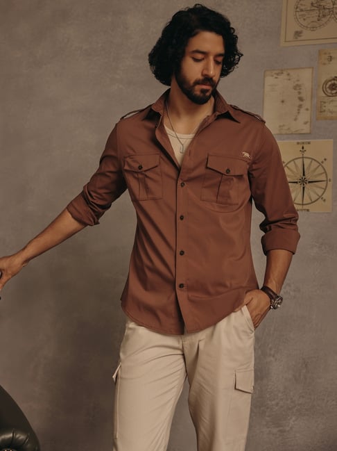 Andamen Rust Regular Fit Shirt-picture-44