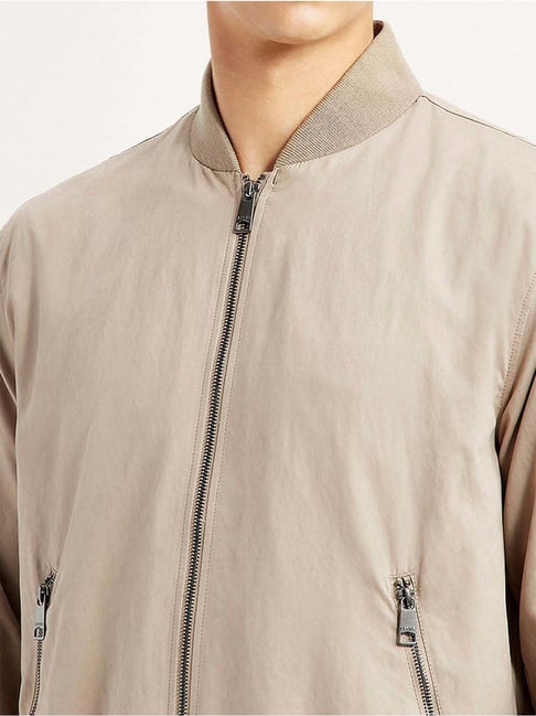 Levi's Beige Slim Fit Bomber Jacket