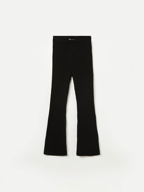 Fame Forever by Lifestyle Girls Black Textured Trousers-picture-34