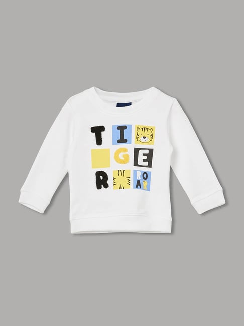 Juniors by Lifestyle Boys White Cotton Printed Sweatshirt-picture-31