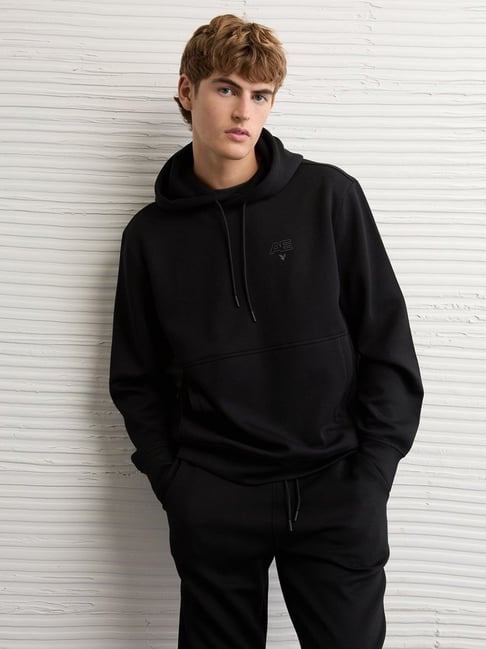 American Eagle Black Regular Fit Hoodie