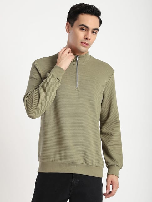 R&B Olive Cotton Regular Fit Sweatshirt-picture-37