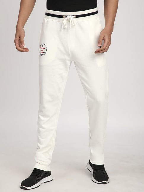 R&B Ivory Cotton Fitted Trackpants-picture-12