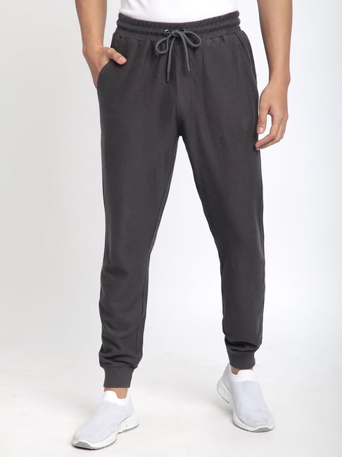 R&B Grey Cotton Regular Fit Trackpants-picture-31