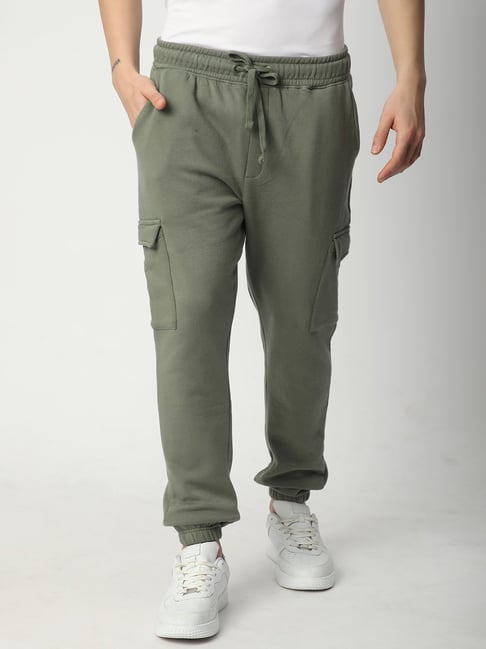 R&B Olive Regular Fit Trackpants-picture-46