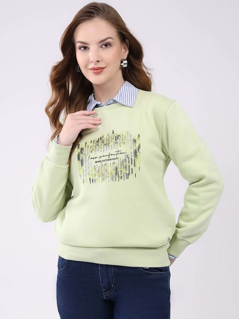 Monte Carlo Light Green Regular Fit Printed Sweatshirt-picture-22