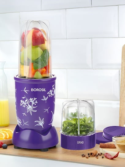 友子ー NUTRISARI 17セット Borosil 400W Nutrifresh Mixer Grinder 2 Polycarbonate Jars ( Purple )