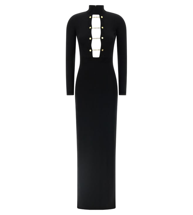 chinese dress ladies ELISABETTA FRANCHI Woman dress ab73747e2 110 black main image 0
