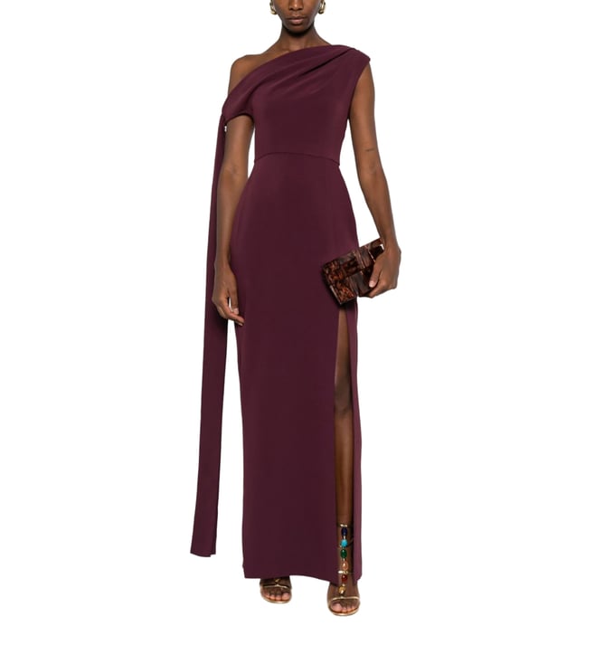 red dresses for semi formal Half Sleeves Red Long Prom Dresses with High Slit, Long Red Formal Evening  Dresses SP2478 main image 0