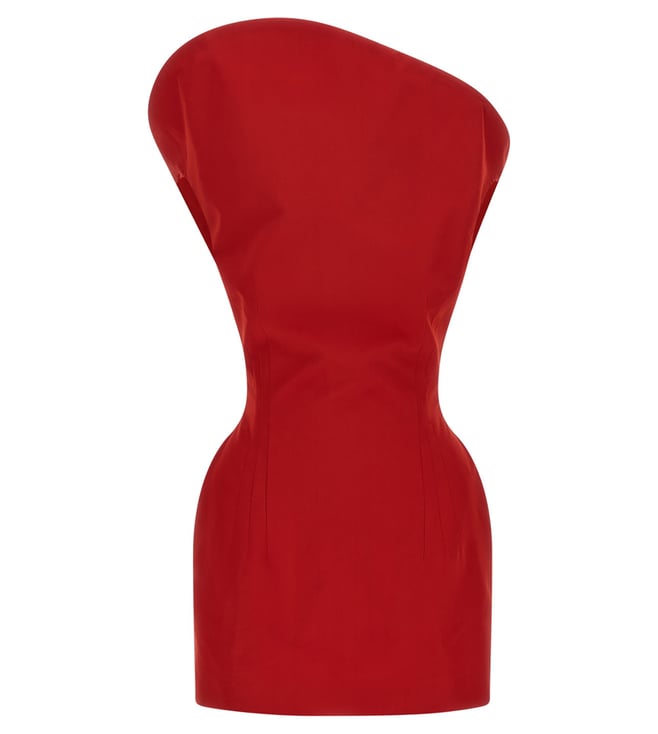 open lace back dress Magda Butrym  Draped Midi Dress Mujer 721-000768 01