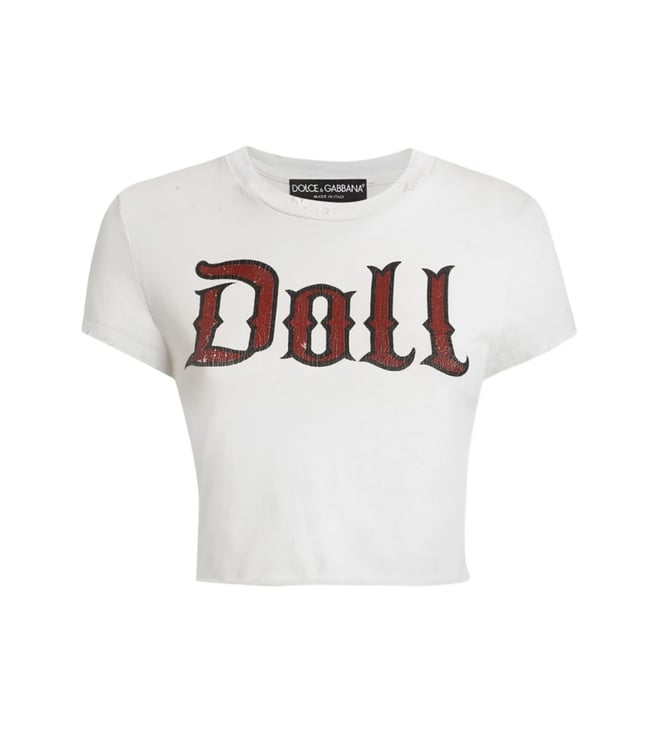 DOLCE & GABBANA White Graphic T-Shirt