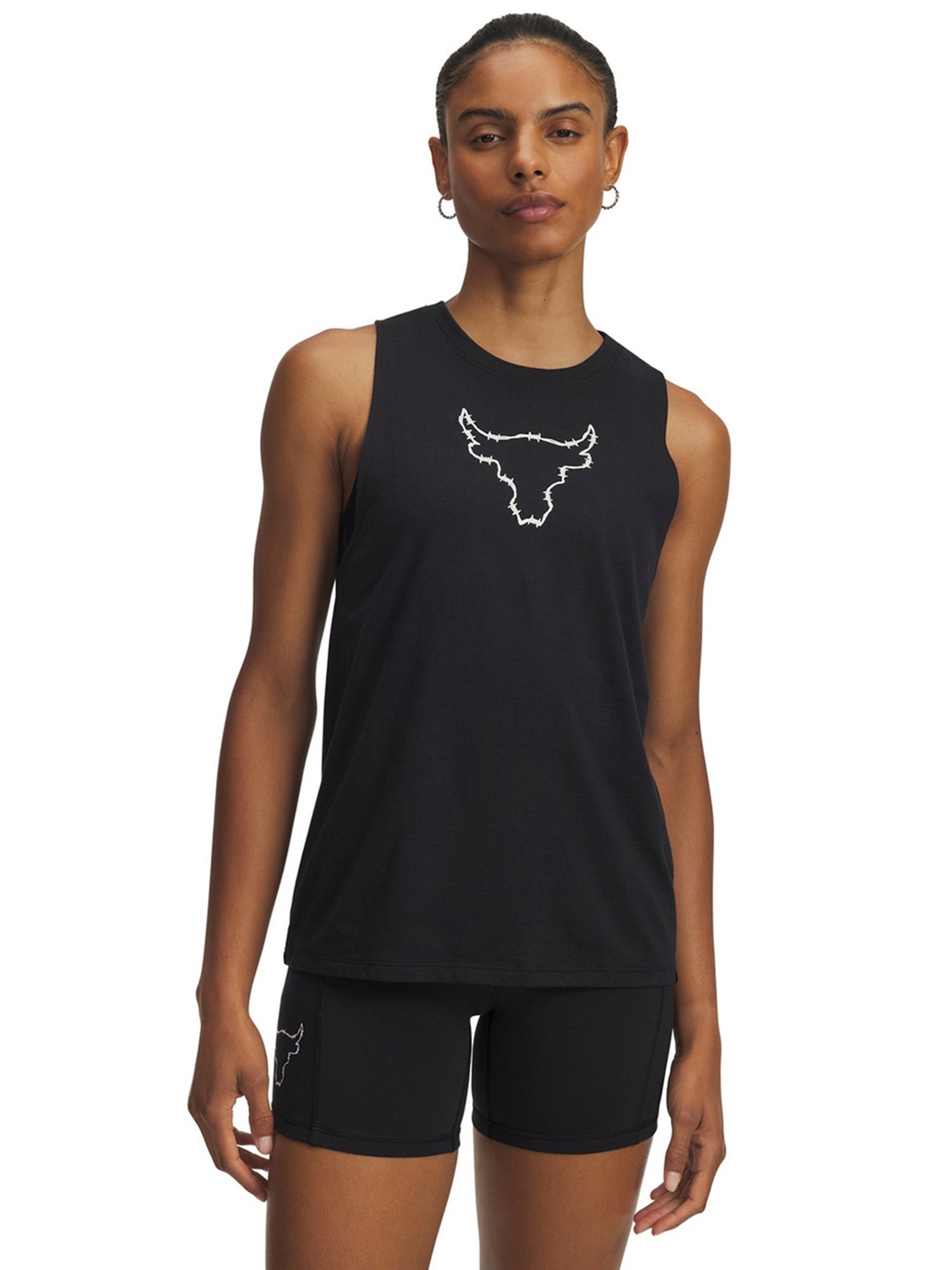 UNDER ARMOUR Black Regular Fit Graphic Sleeveless Project Rock