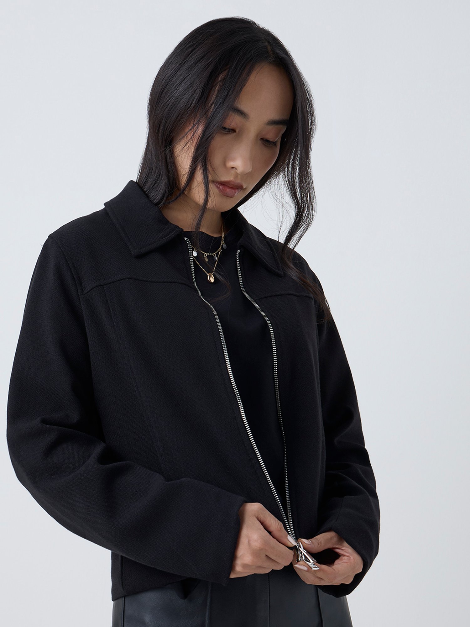 LOV by Westside Black Solid Jacket