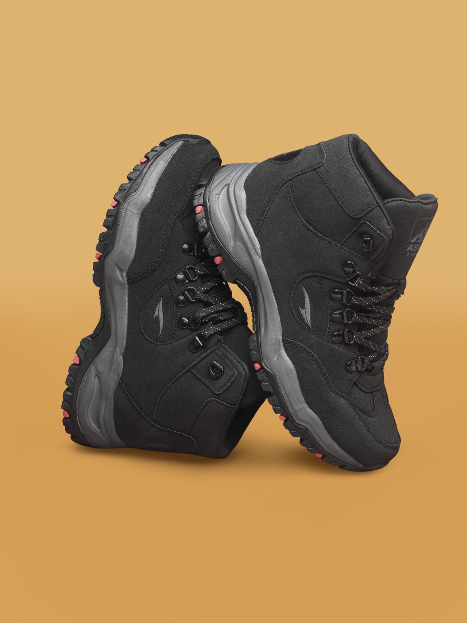 Buy Asian Men's EVEREST-25 Full Black Hiking Boots at Best Price