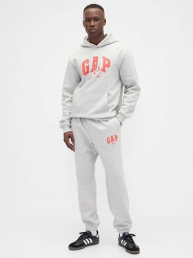 GAP Grey Printed Relaxed Fit Long Sleeves Hoodie