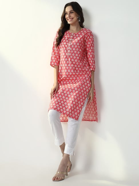 SHOWOFFFF Coral Embellished Kurta-picture-40
