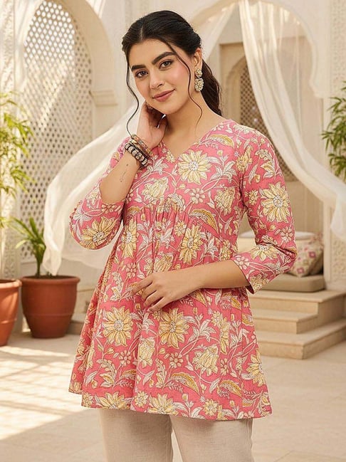 Vaamsi Pink Printed Kurti-picture-37