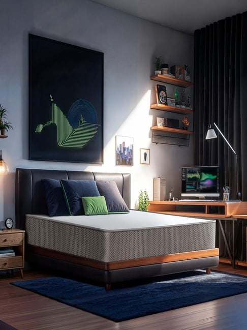 Sleepyhead Grey White Flip Dual Sided High Density Foam King Size Mattress