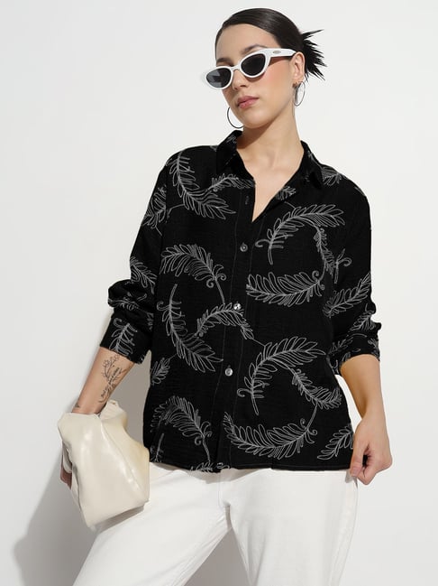 SHOWOFFFF Black Embroidered Shirt-picture-11