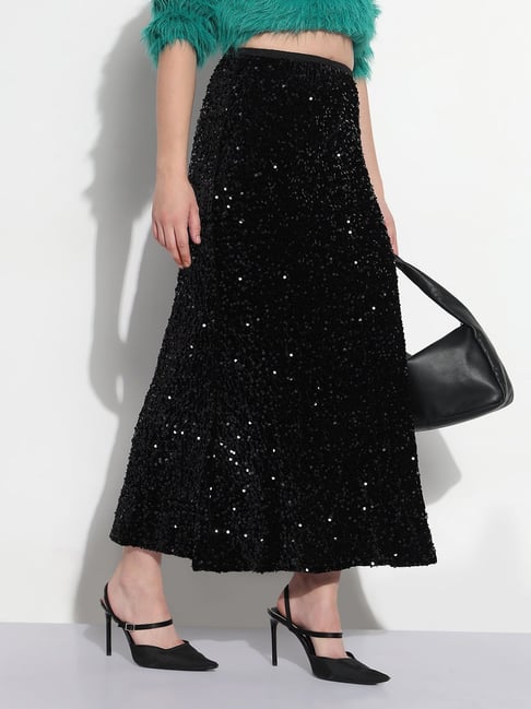 SHOWOFFFF Black Embellished Skirt-picture-19