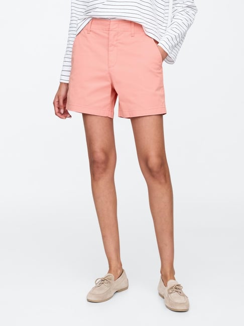 GAP Peach Cotton Solid Shorts