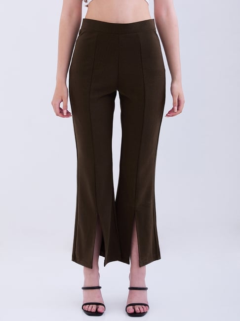 Spykar Olive Green Regular Fit Leggings-picture-36