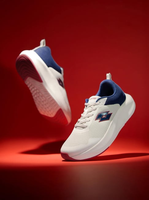 Lotto Men's Energex White & Navy Running Shoe