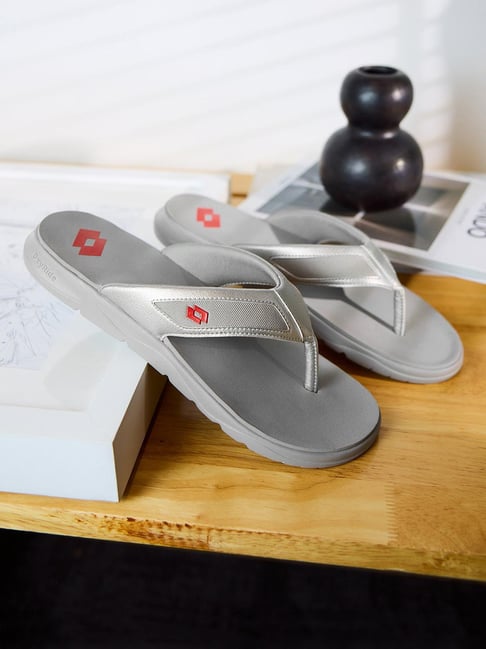 Lotto Men's Silver & Red Flip-Flop