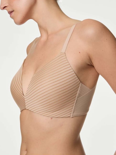 Marks & Spencer Beige Shape Define Non Wired Full Cup T-Shirt Bra A-E