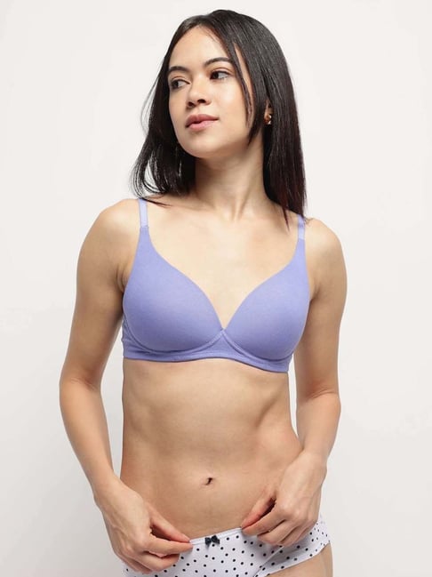 Marks & Spencer Blue Cotton Blend OPP Bra