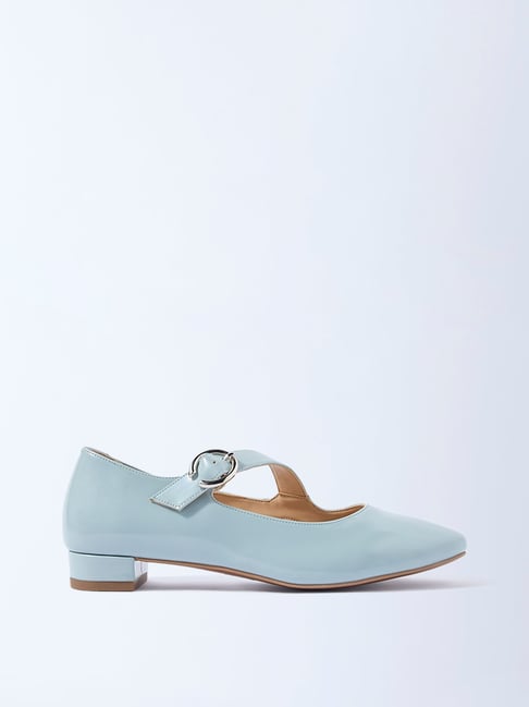 LUNA BLU by Westside Light Blue Block-Heel Mary Jane Shoes-image-49