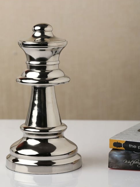 De Maison Decor Silver Aluminium Antique Chess Queen Large-picture-29