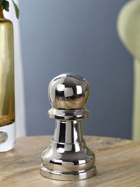 De Maison Decor Silver Aluminium Antique Chess Pawn Over-Size-picture-28