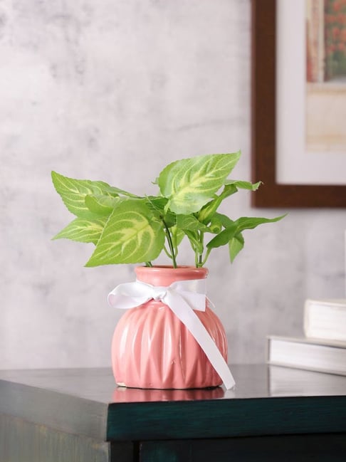 De Maison Decor Pink Ceramic WaveCera Small Vase