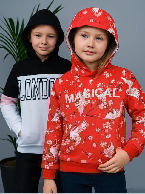 Plum Tree Girls Red Printed Sweatshirt - Pack of 2-picture-10