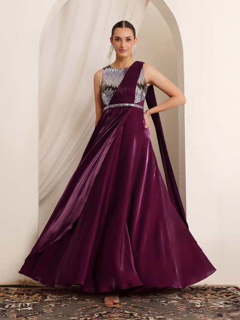 sachin and babi light blue dress Gold/violet purple formal dress, blue,green,pink strapless long beaded ball  gown
