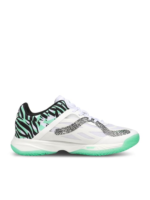 PUMA Men's Accelerate Nitro Black Electric Peppermint Lime Squeeze Indoor Court Shoes-picture-35