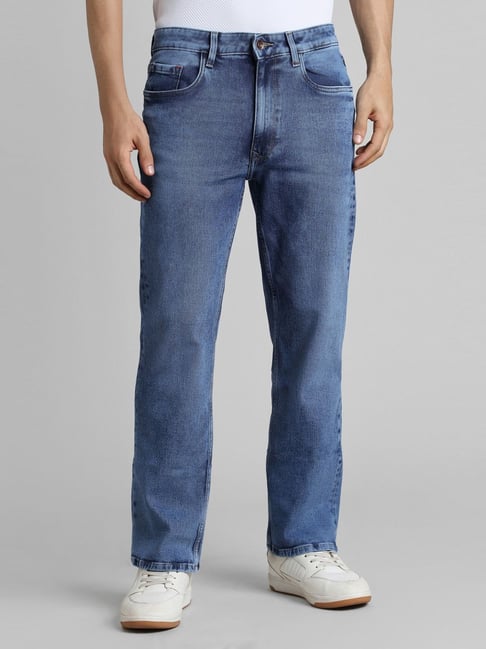 Simon Carter London Blue Cotton Regular Fit Jeans
