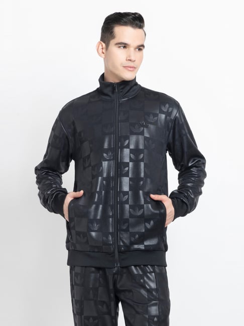 Adidas Originals Black Regular Fit Logo Printed Sports Track Top-picture-42