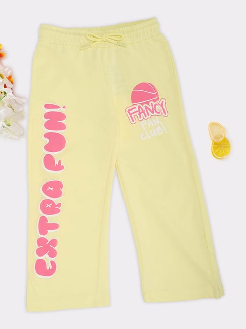 Pantaloons Junior Girls Wax Yellow Printed Pants