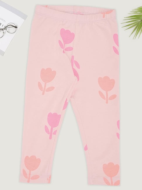 Pantaloons Baby Girls Rosa Shadow Printed Leggings