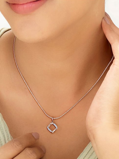 litestyle by png P.N.Gadgil Jewellers 14k (585) Rose Gold Tilted Square Casual Pendant-picture-25