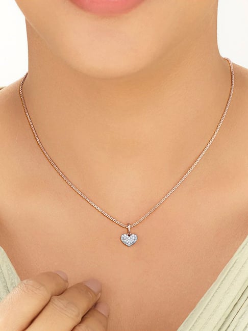 litestyle by png P.N.Gadgil Jewellers 14k (585) Rose Gold Heartful Shine Heart Pendant-picture-24