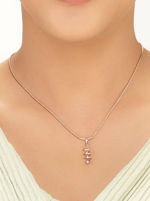 litestyle by png P.N.Gadgil Jewellers 14k (585) Rose Gold Spiral Tornado Modern Pendant-picture-36