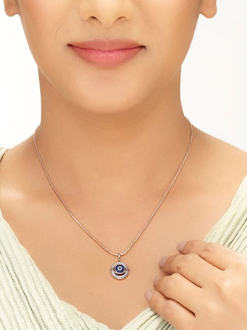 litestyle by png P.N.Gadgil Jewellers 14k (585) Rose Gold Nazar Sphere Modern Pendant-picture-35