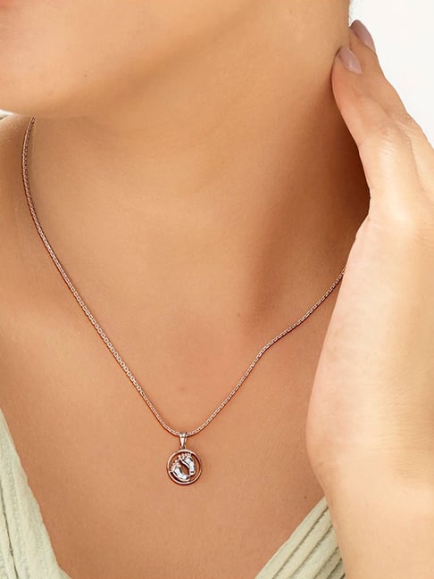 litestyle by png P.N.Gadgil Jewellers 14k (585) Rose Gold Bright Steps Classic Pendant-picture-23