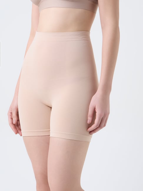 Wunderlove by Westside Light Beige Seamfree Shapewear Shorts